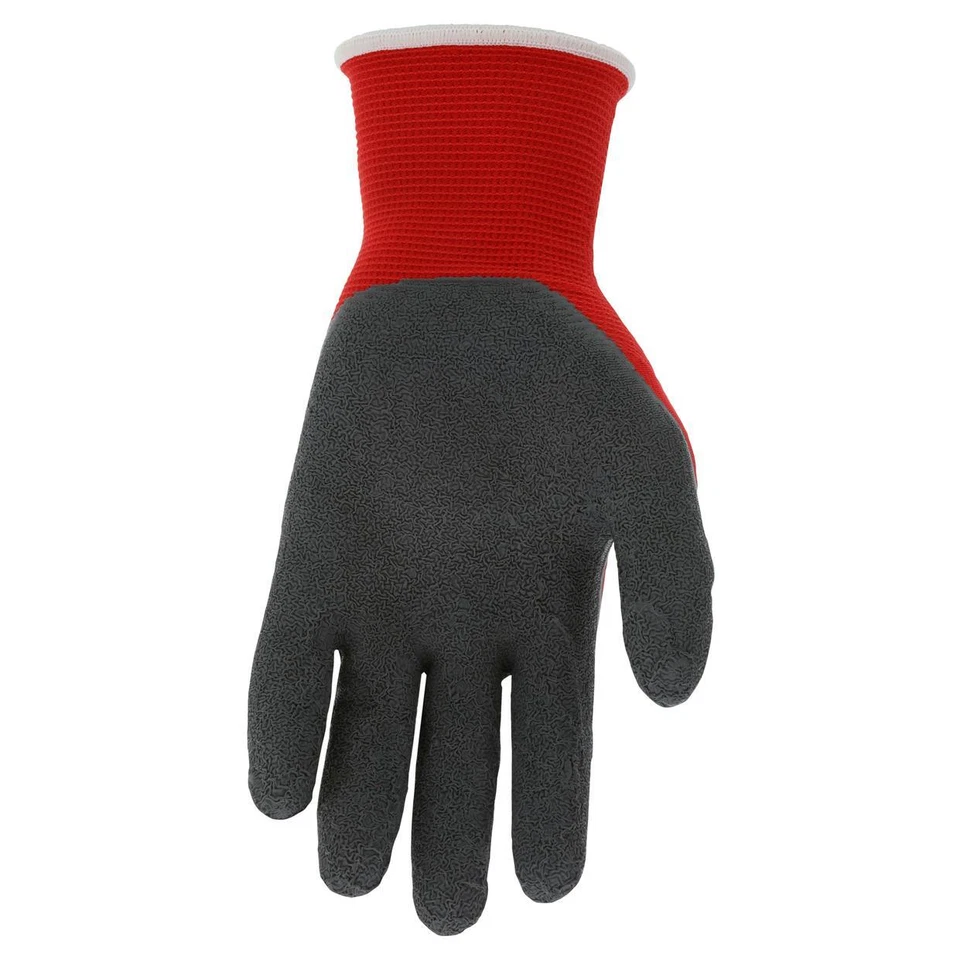 12 PARES MCR N9680 ROJO Ninja Flex Látex Recubierto de Palma Guantes de Trabajo Protectores Foto 3 de 4