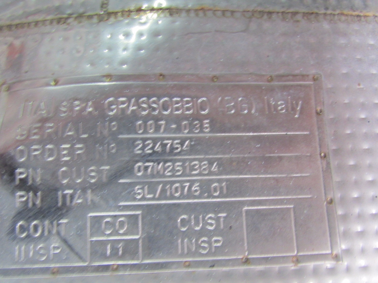Lamborghini Murcielago, Rear Muffler Heat Shield, Dented, Used, P/N 07M251384