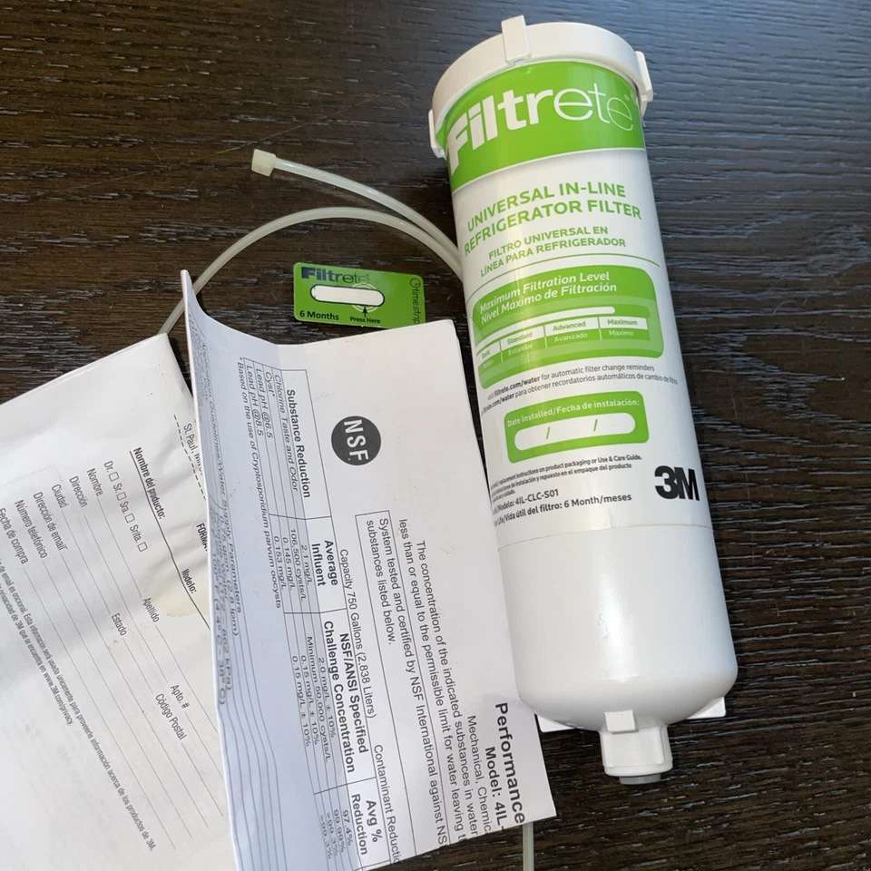 NEW 3M Filtrete Universal In Line Refrigerator Filter 6 Months 4IL-CLC-S01 HTF - Image 4 of 4