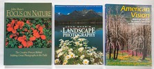 3 NATURE PHOTOGRAPHY BOOK LOT John Shaw FOCUS...