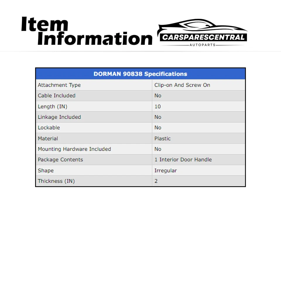Manija de puerta interior trasera izquierda Dorman para Ford F-150 2011 2012 2013 2014 3,7 L Foto 4 de 4