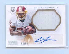 Chris Thompson 2013 National Treasures  Auto Patch Rc 85/99 Rookie card # 259. rookie card picture