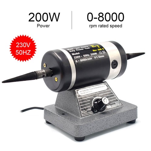 200W Jewelry Rock Lathe Bench Polisher Grinder Machine Wheel Buffer Motor 220V - Afbeelding 1 van 12