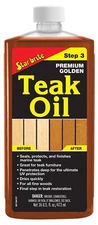 Star Brite Premium Golden Teak Oil 16 oz Ultimate Wood Protection UV Defense