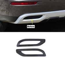 Carbon Fiber Rear Lower Fog Light Cover Trim For Mitsubishi Outlander 2022-2025