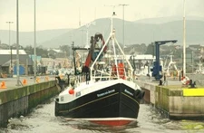 Photo 6x4 Trawler departing Kilkeel (1of6) Riverside The entrance to Kilk c2009