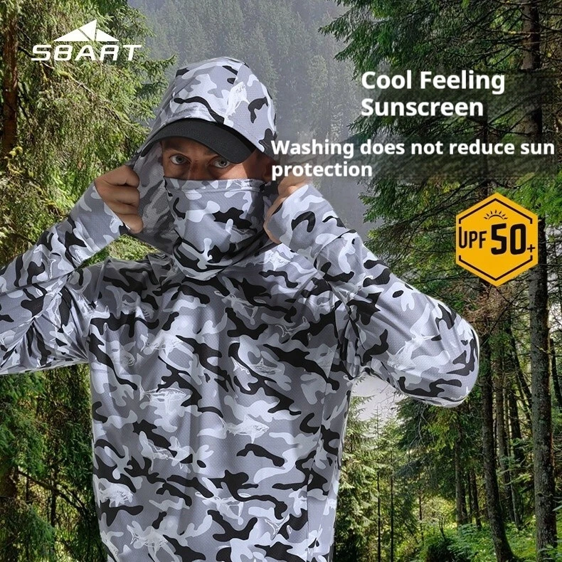 SBART Fishing Jacket Anti-UV Sun Protection Breathable Quick Dry Hoodie Mask AU - Image 3 of 4