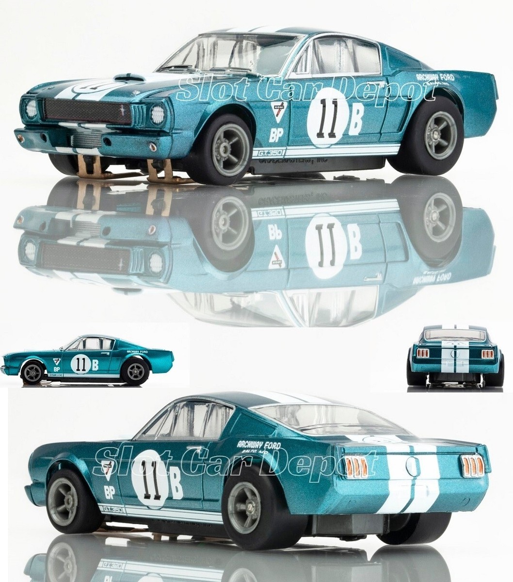 AFX New '65 Shelby GT350R Mark Donohue Blue/White HO Slot