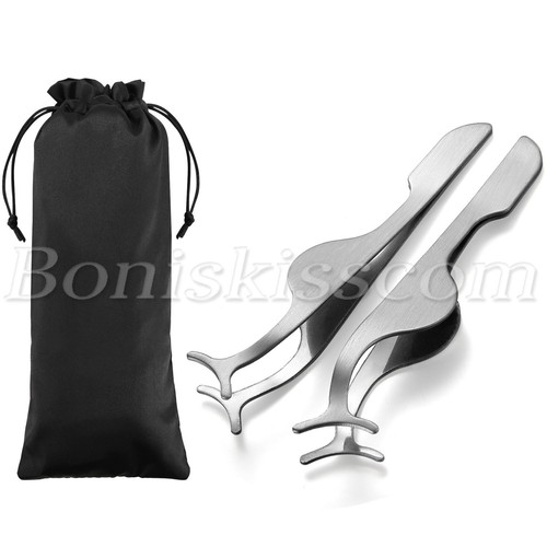 2pcs False Eyelashes Clip EyeLash Tweezers Applicator Eye Lash Aid Forcep Tools eBay