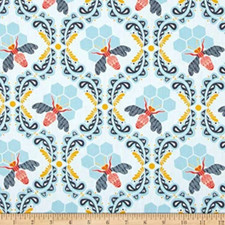 Bee Sweet Morning Bumble Bees Art Gallery Cotton Quilt Fabric by the 1/2 yard