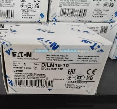 One New EATON MOELLER DILM15-10 24VDC contactor