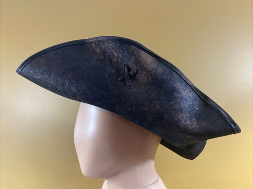 Black Felt Tricorn Hat Colonial Patriot 