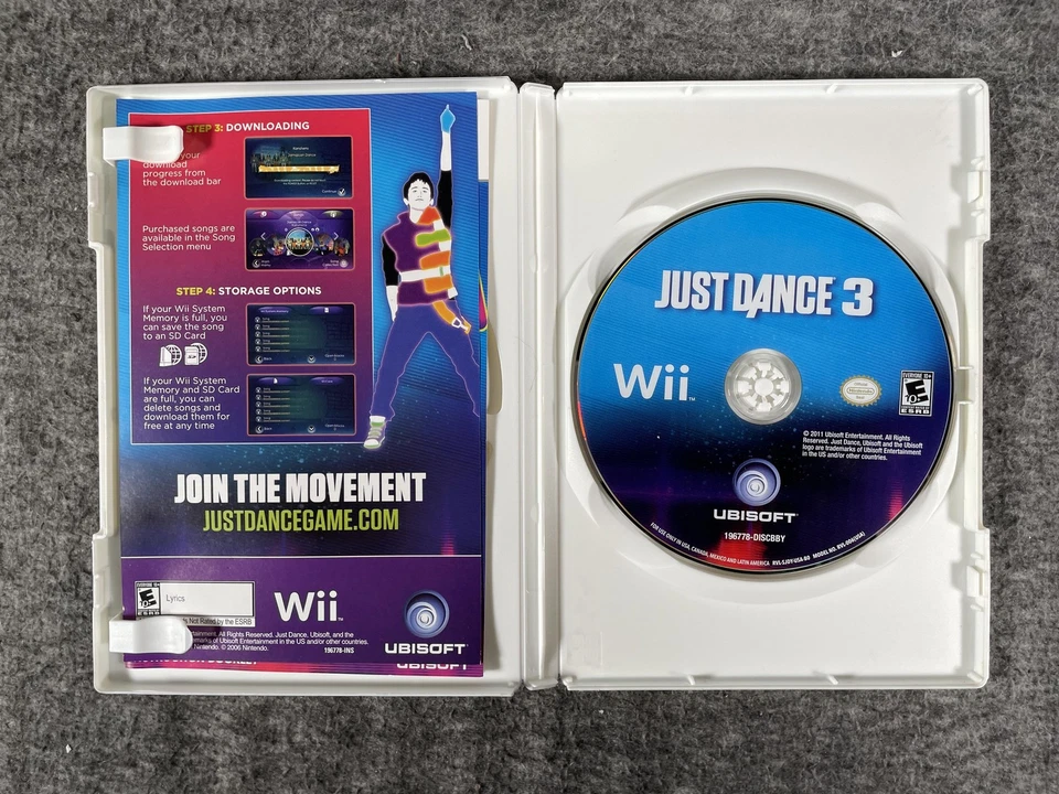 Just Dance 3 Nintendo Wii Video Game Best Buy Exclusive Ubisoft NTSC Case Disc - Image 3 of 4