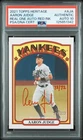 2021 TOPPS HERITAGE REAL ONE AUTO RED AARON JUDGE 72/72 PSA AUTHENTIC AUTO 10