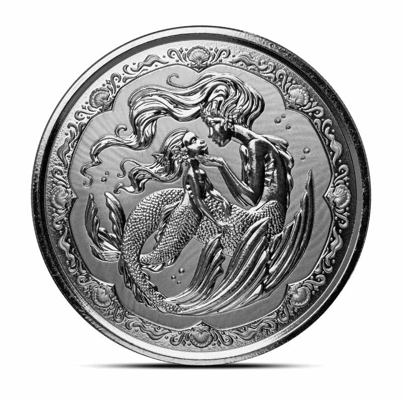 2023 1 oz Samoa Mermaid Mother & Daughter Silver Coin (BU