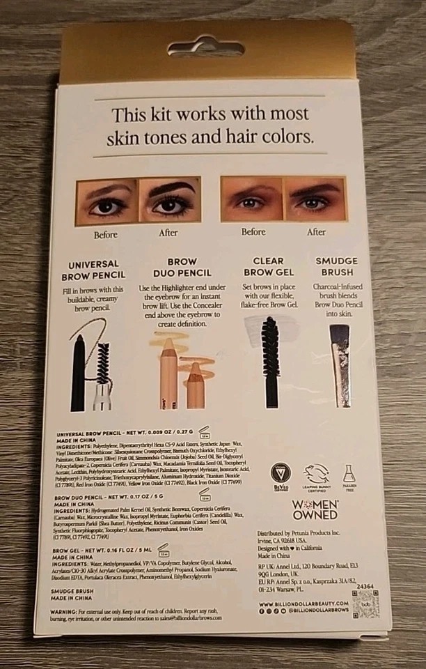 BDB Billion Dollar Brows - Kit de cejas universal de 4 piezas más vendido - Nuevo en caja Foto 2 de 4