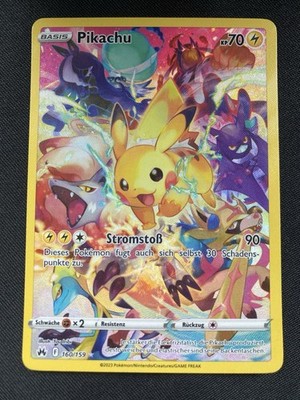 Pokémon TCG Pikachu 160/159 Full Art Zenit Der Könige Near Mint Deutsch NM