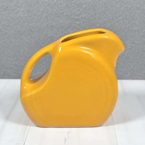 Fiestaware Mini Disk Pitcher Creamer Fiesta Butterscotch 5 Oz Disc USA With Tag