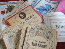 Lot : 100 x Etiketten Antik/ Alfred Röder Limbach/Ewald Rothe & Co MEERANE (SA.)