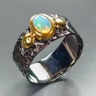 Unique ring Natural Opal Ring 925 Sterling Silver Size 7 /R472427