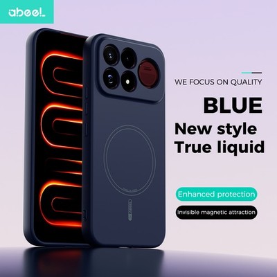 For XiaoMi Poco F9 Ultra, Luxury Hybrid Armor Soft Liquid Silicone Magnetic Case