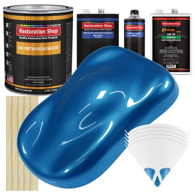 #ad Viper Blue Pearl Gallon URETHANE BASECOAT CLEARCOAT Car Auto Paint Kit $377.99