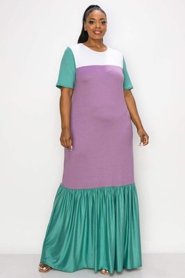PLUS SIZE Ami Colorblock Maxi Dress