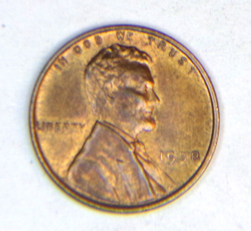 1938 P  Lincoln Wheat Cent AU Brilliant Uncirculated Gem from OBW Bank Roll