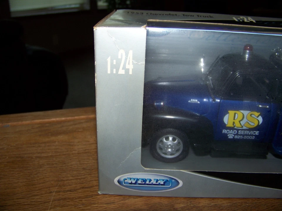 Camión de remolque Chevrolet Welly Collection 1953 servicio de carretera 24 horas fundido a presión 1:24 NUEVO Foto 4 de 4