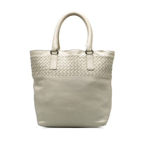 Original Bottega Veneta Tasche Intrecciato weiß Kalbsleder - Bild 3 von 9