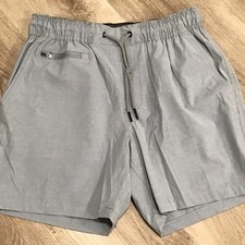 NWT Departwest Shorts Blue Green Mens Sz Small 6 Inseam Stretch Drawstring Zip