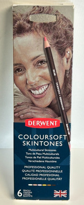 Derwent Coloursoft Portrait Skin Tones Pencil Tin Set Professional Quality