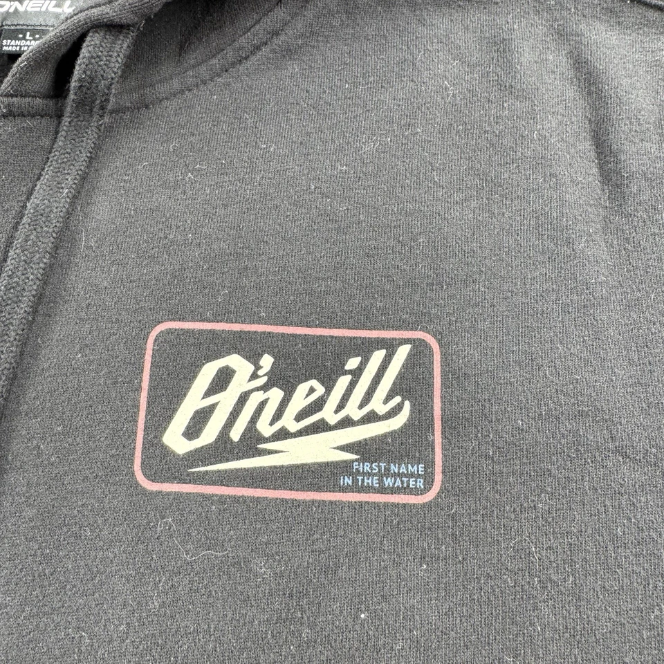 Sudadera con Capucha Oneill De Colección Para Hombres L Negra Surf Patín Playa Y2K Logo Suéter Foto 4 de 4