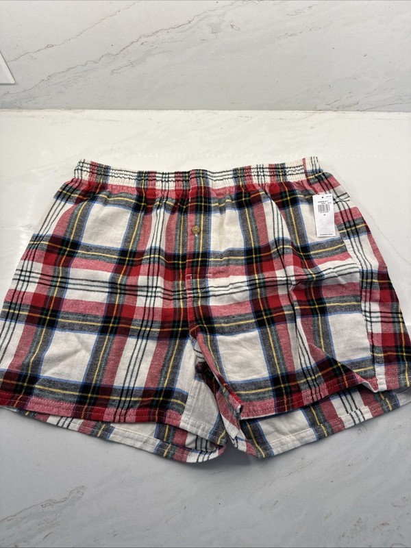 Old Navy Red, Green +Colors Plaid Elastic Waist Pajama / Boxer Underwear Men's M