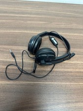 Black Wired 3.5 MM Gaming Headset With Boom Microphone Very Good 7E