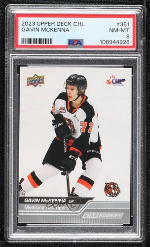 2023-24 Upper Deck CHL Star Rookies Gavin Mckenna #351 PSA 8