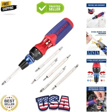 12-in-1 Ratcheting Multi-Bit Screwdriver Set, Quick-load Mechanism Screwdrive...