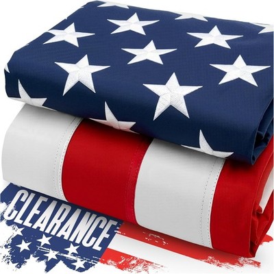US American Flag 3x5 Embroidered Stars Reinforced Heavy-Duty United States Flag