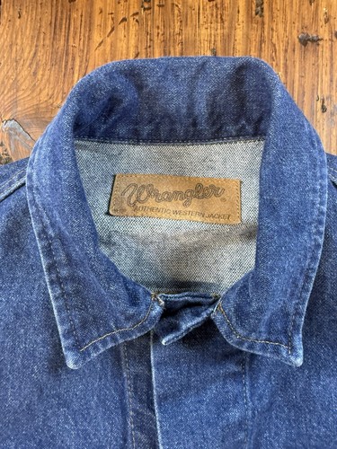 🔥Vintage🔥Men’s Wrangler Type 3 Western Trucker Jean Jacket 90s Sz XL Denim - Picture 6 of 13