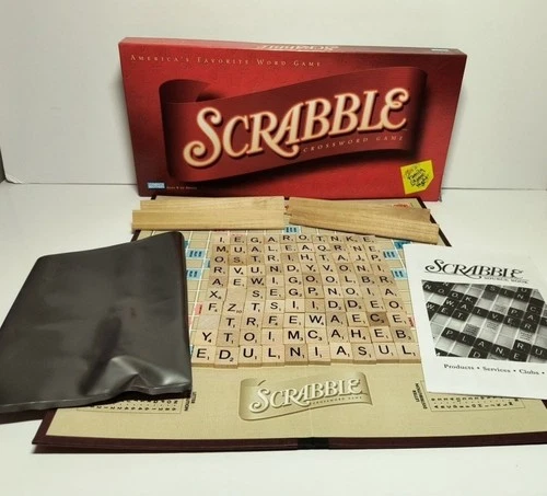 Scrabble - Crossword Board Game - Milton Bradley - Vintage 2001 - Complete