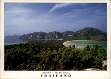 Phi Phi Islands Thailand view vintage postcard h873