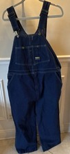 1980s OshKosh Vestbak USA Denim Overalls 44x30 Vintage Workwear Farm Clover