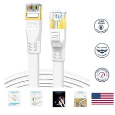 Versatile 1.5ft CAT 8 Ethernet Cable - Ultrafast 40Gbps for Gaming & Streaming