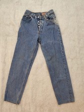 Vintage 1990 Levi’s 901 Jeans Made in France High Waist Straight W25 L27 Blue