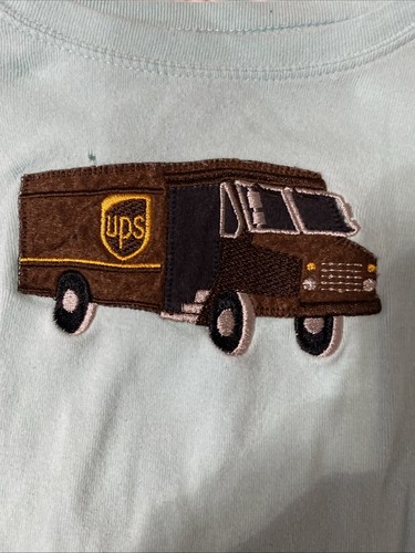 Leveret UPS Truck 2 pc. Pajama Set, 5T, 100% Cotton, Aqua - Picture 2 of 3