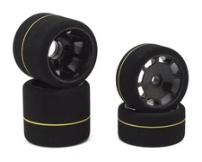 BSRF4004-SPEC  BSR Racing White/Gray 1/10 Spec Foam Combo Tires (4)