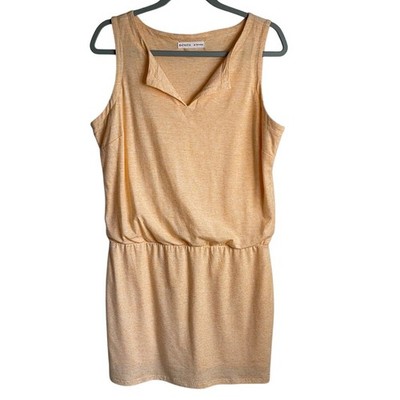 Athleta Vida Dress Sz M Linen Blend Tiger Lily Orange Lined Sleeveless Sporty
