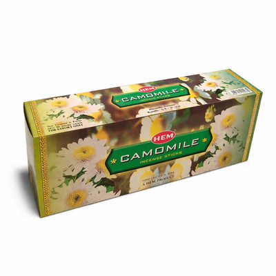Incense Sticks HEM Camomile 120ct 6 Pack Box Hand-Rolled in India