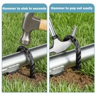 Yescom 6 Pcs Trampoline Enclosure Pole w/ Caps & 8 Pcs 11" U Shape Ground Anchor — photo 8
