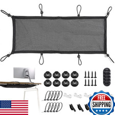 Under Desk Cable Management Net 36PCS Mesh Organizer Flexible Wire Hiders Large
